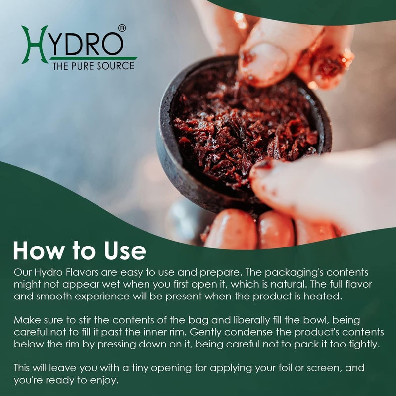 Hydro Hookah Flavors Bundle – Tobacco Free & Nicotine Free Shisha - Fruit Lovers Mix Premium Flavors – Natural, Long-Lasting, Smooth Taste, 50-Gram Packs (Pack of 10) - Image 4